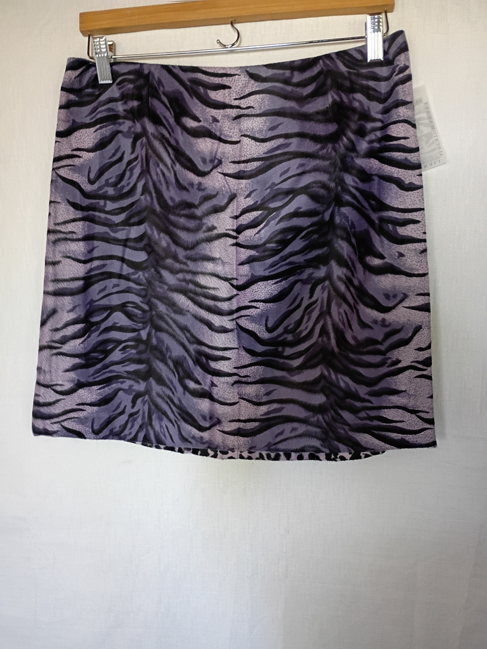 Alberto Makali Women's Purple Zebra & Leopard Print Mini Skirt Size 12